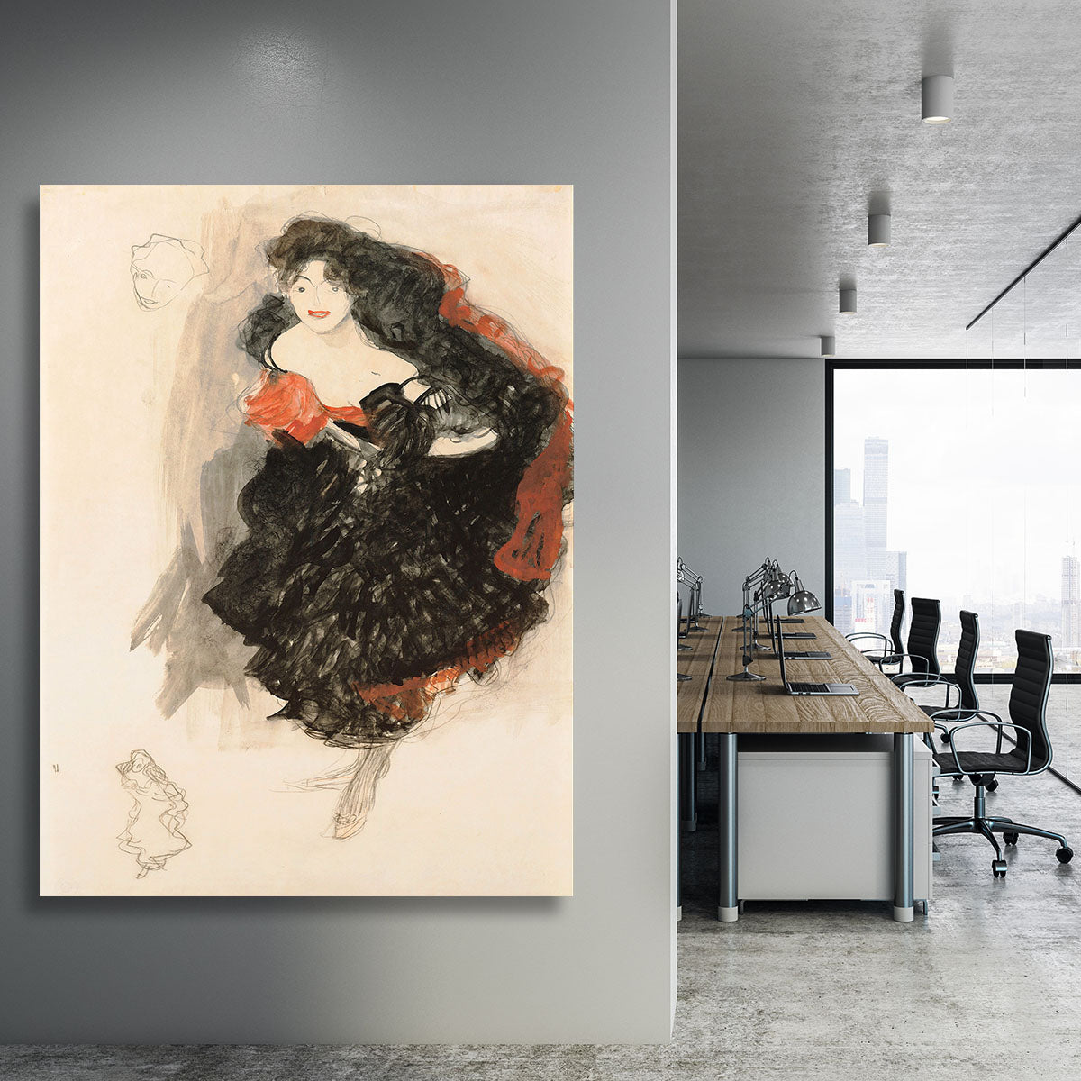 Study for Judith II by Klimt Canvas Print or Poster - Canvas Art Rocks - 3