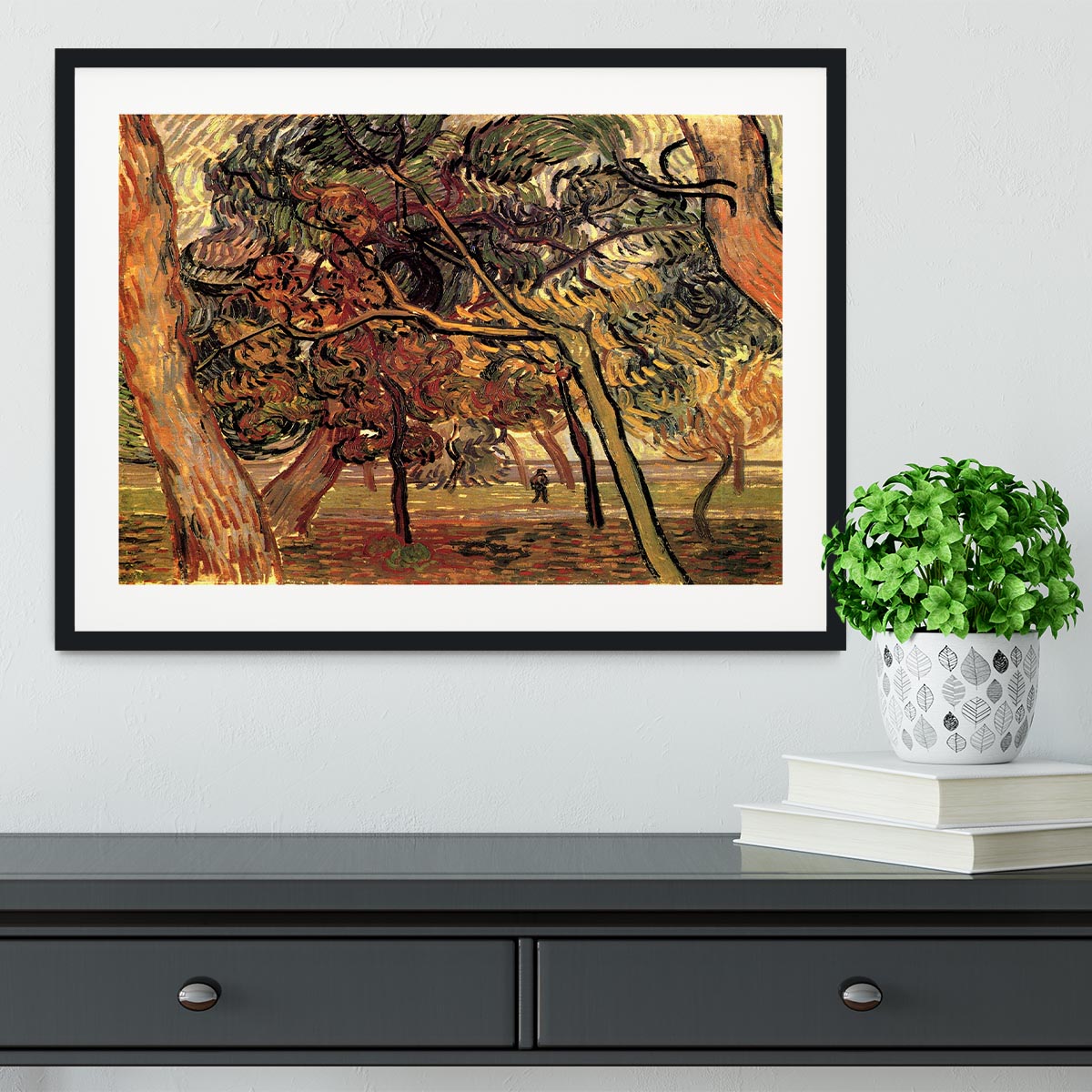 Study of Pine Trees by Van Gogh Framed Print - Canvas Art Rocks - 1