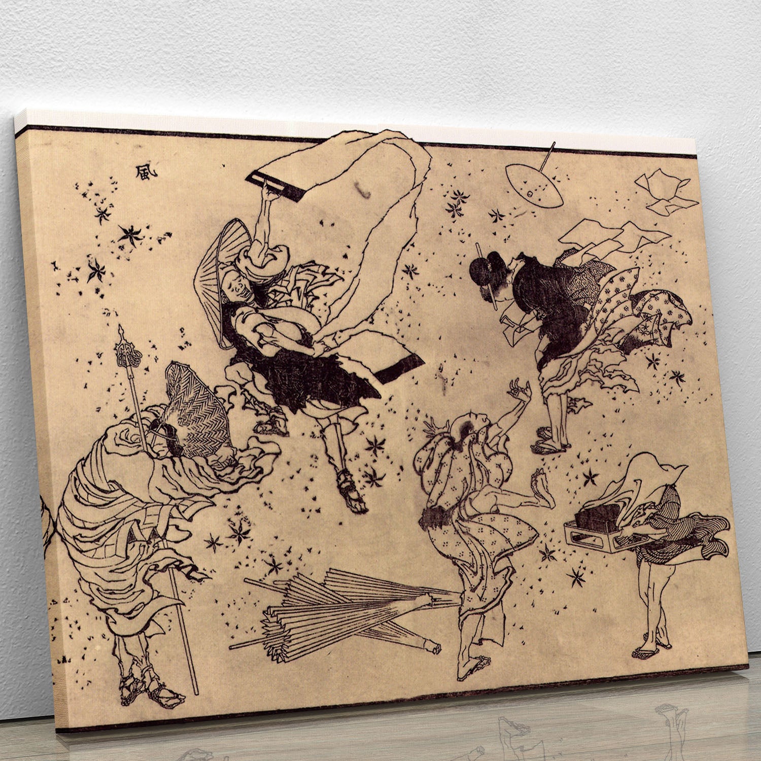 Sudden Wind by Hokusai Canvas Print or Poster - Canvas Art Rocks - 1