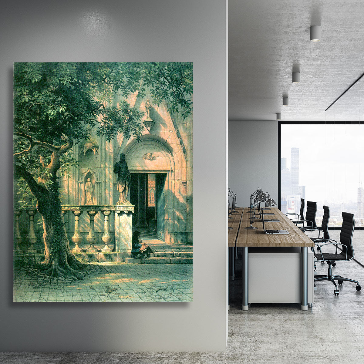 Sunlight and Shadow by Bierstadt Canvas Print or Poster - Canvas Art Rocks - 3