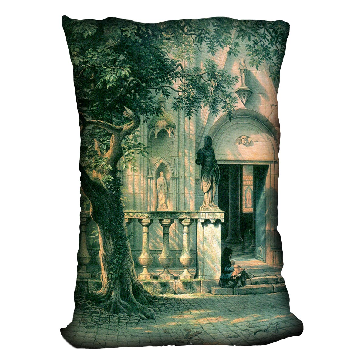 Sunlight and Shadow by Bierstadt Cushion - Canvas Art Rocks - 4