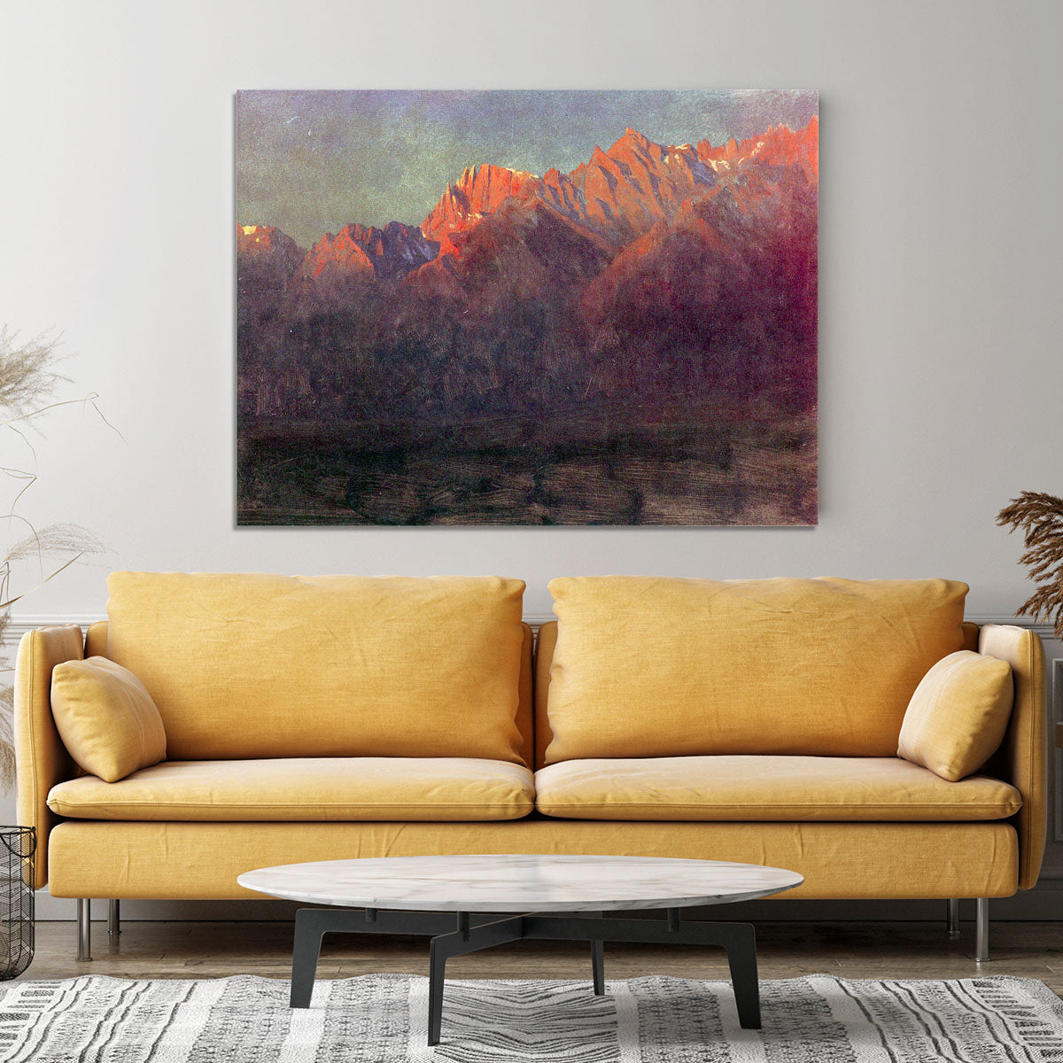 Sunrise in the Sierras by Bierstadt Canvas Print or Poster - Canvas Art Rocks - 4