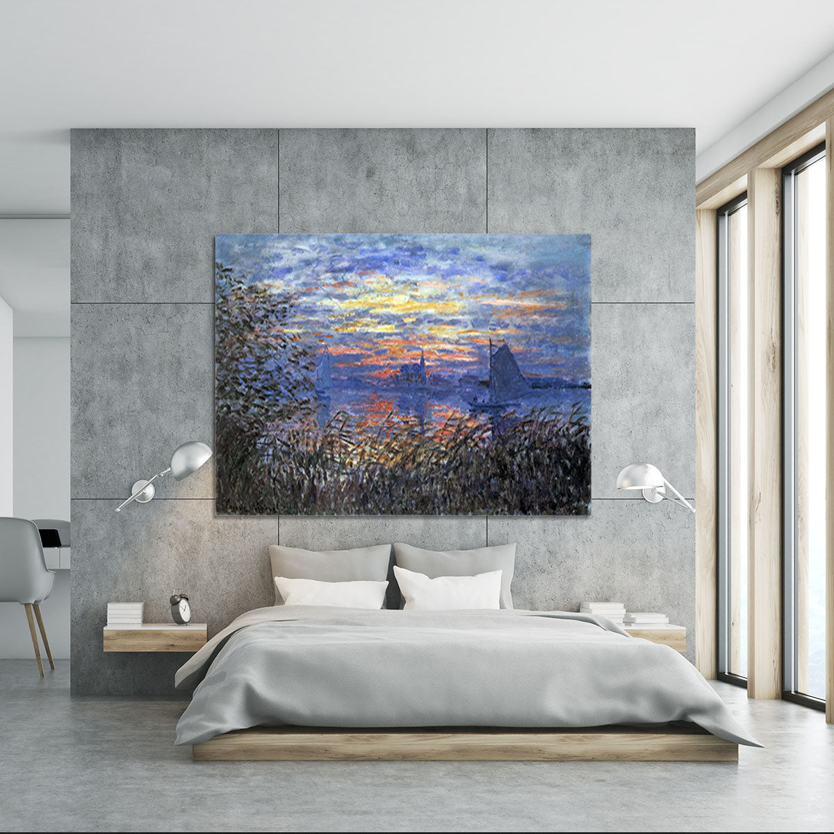 Sunset on the Seine by Monet Canvas Print or Poster - Canvas Art Rocks - 5