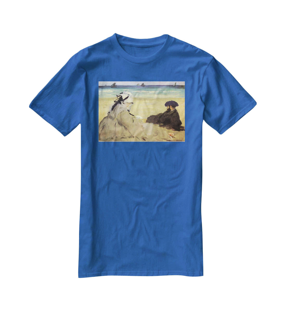 Sur la plage 1873 by Manet T-Shirt - Canvas Art Rocks - 2