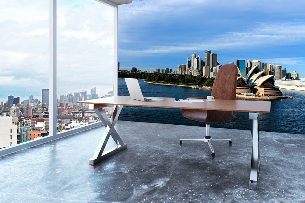 Sydney Australia City Skyline Wall Mural Wallpaper - Canvas Art Rocks - 3