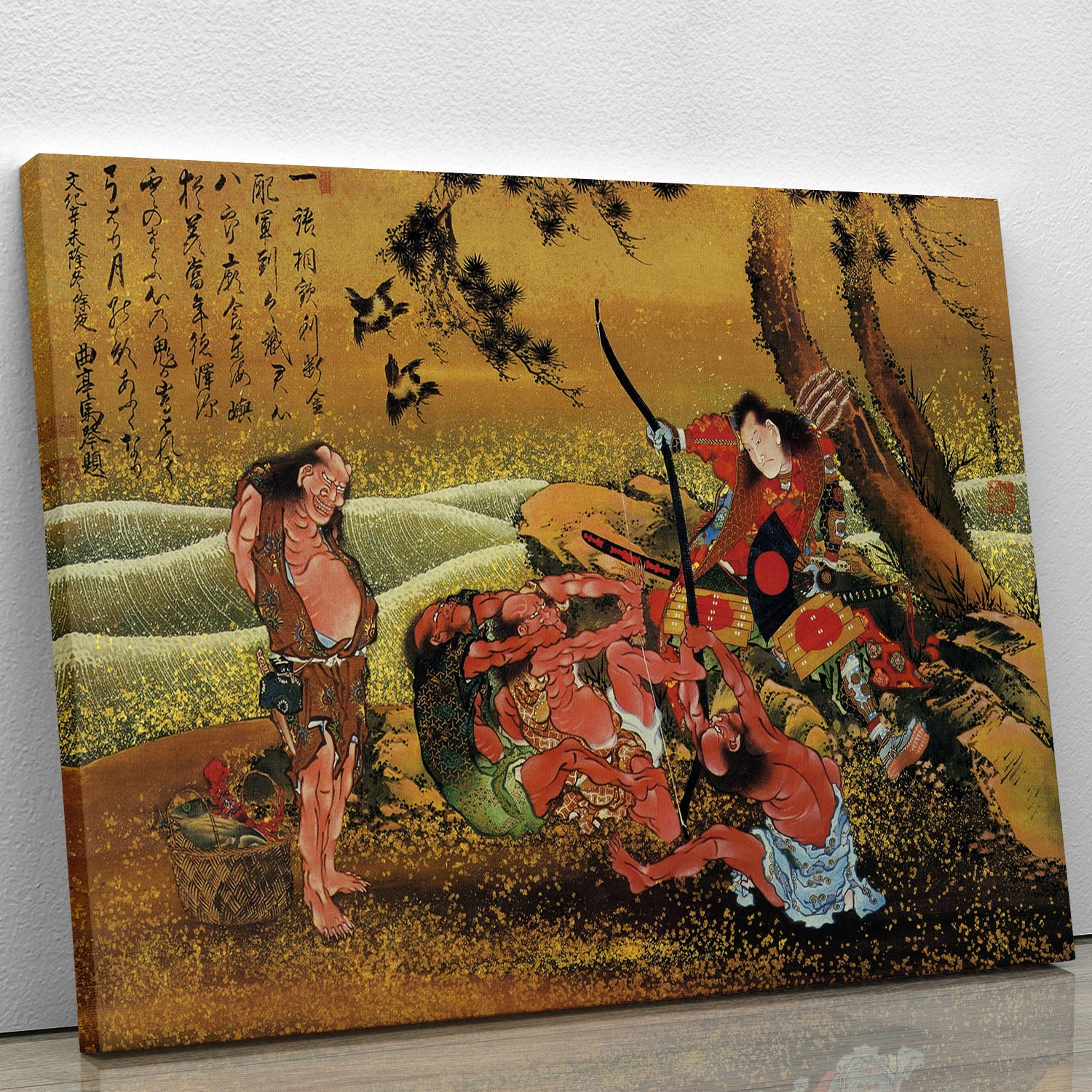 Tametomo and the demons by Hokusai Canvas Print or Poster - Canvas Art Rocks - 1
