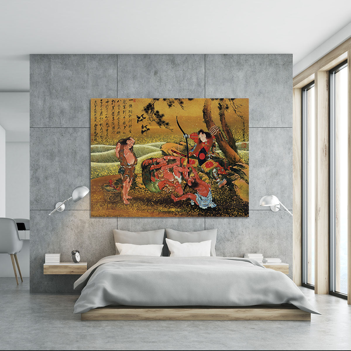 Tametomo and the demons by Hokusai Canvas Print or Poster - Canvas Art Rocks - 5