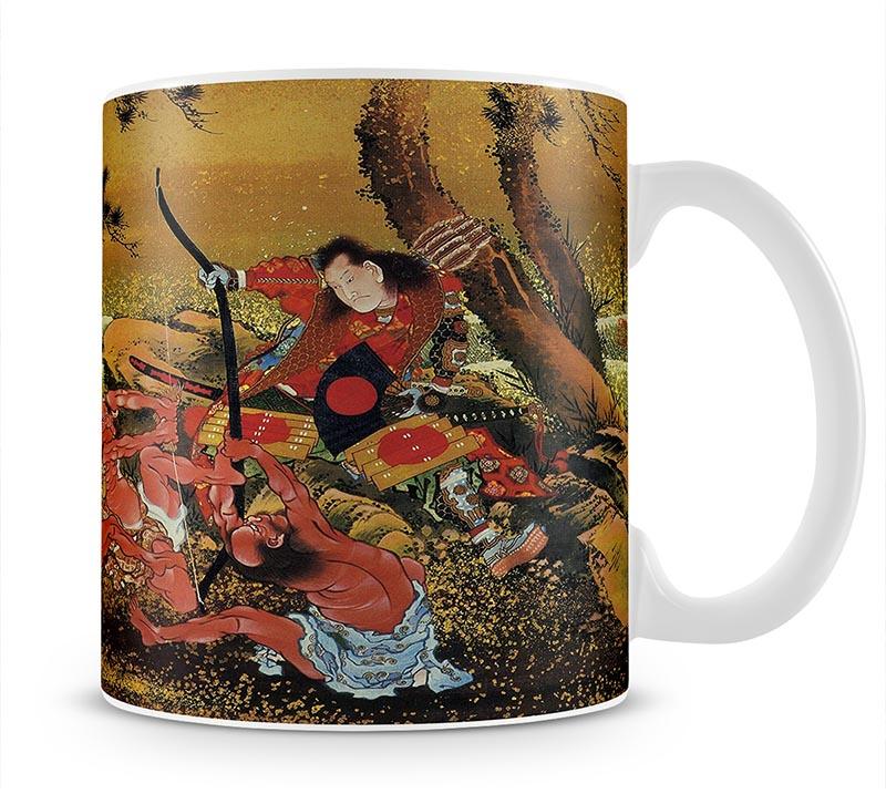 Tametomo and the demons by Hokusai Mug - Canvas Art Rocks - 1