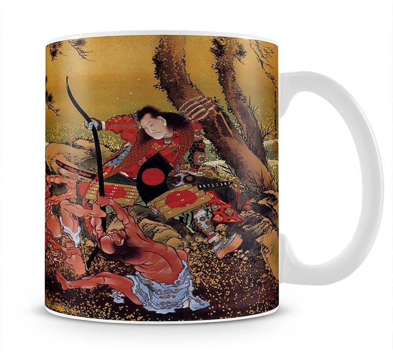 Tametomo on Demon island by Hokusai Mug - Canvas Art Rocks - 1