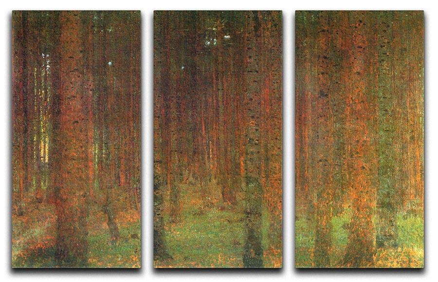 Tannenwald II by Klimt 3 Split Panel Canvas Print - Canvas Art Rocks - 1
