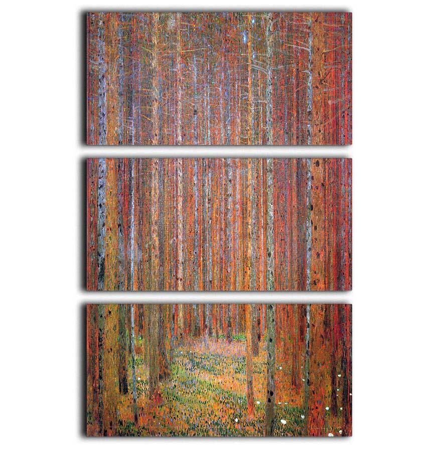 Tannenwald I by Klimt 3 Split Panel Canvas Print - Canvas Art Rocks - 1