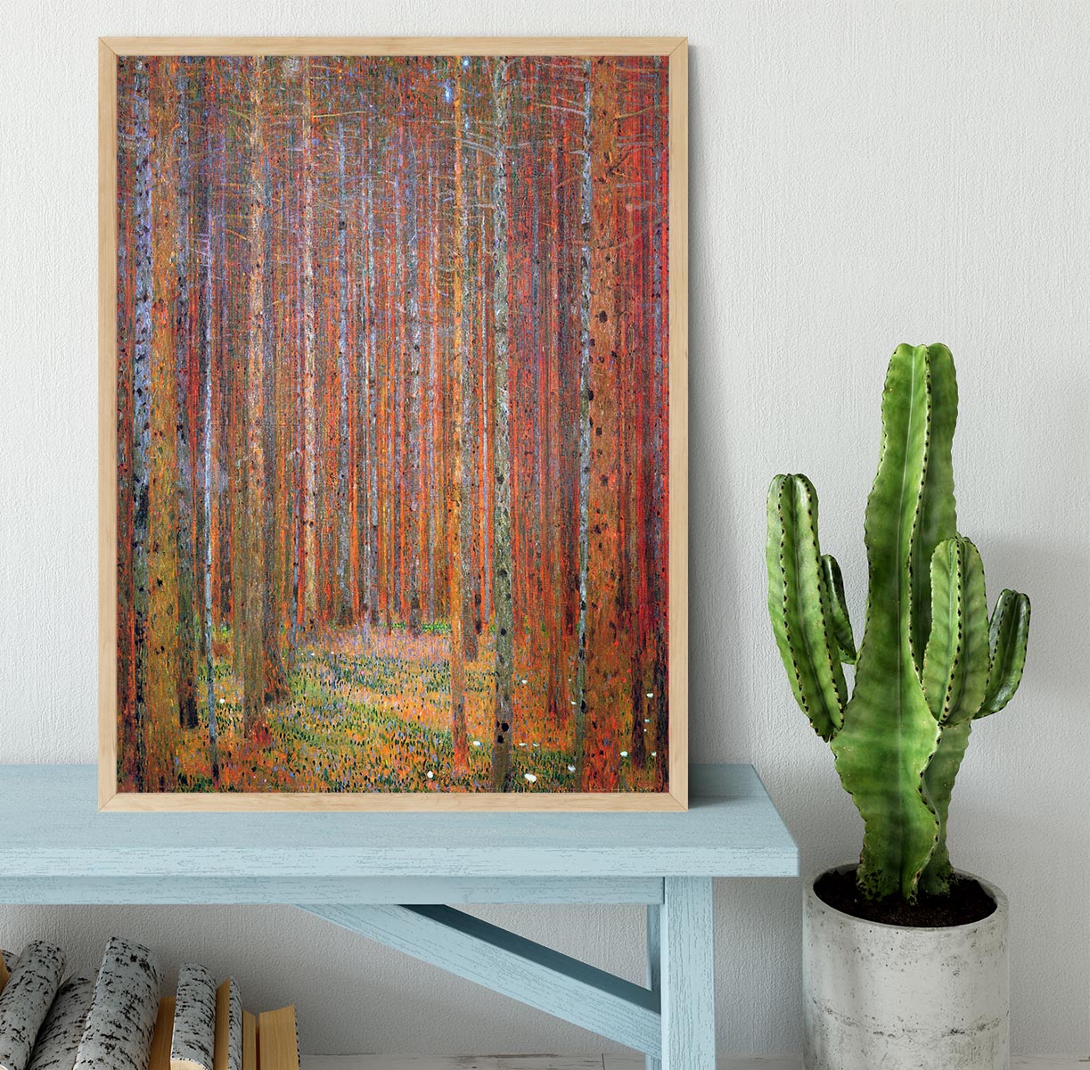 Tannenwald I by Klimt Framed Print - Canvas Art Rocks - 4