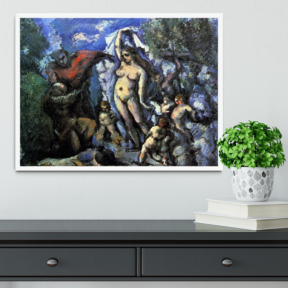 Temptation of St Anthony by Cezanne Framed Print - Canvas Art Rocks -6