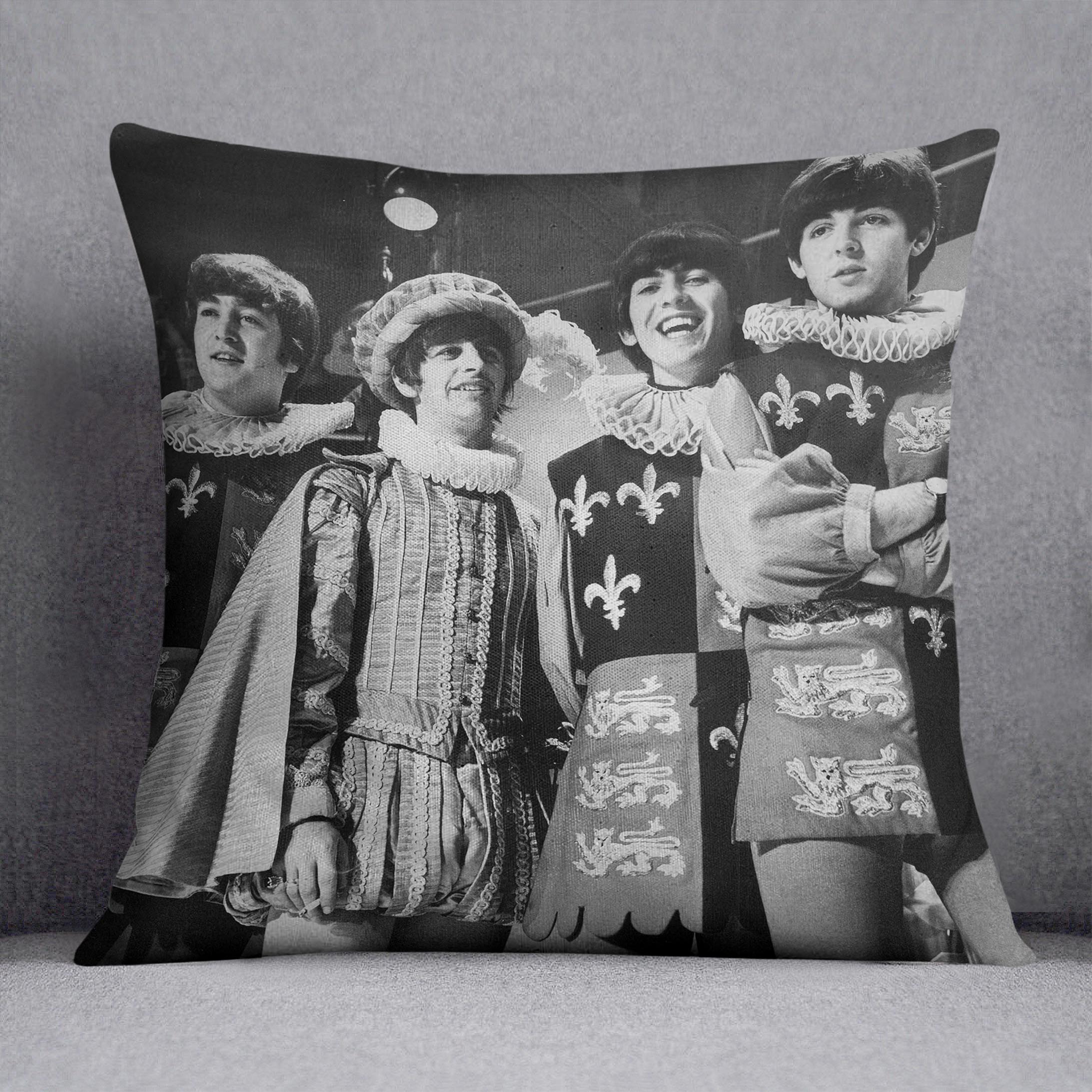 The Beatles dressed in Elizabethan costume for a TV show Cushion
