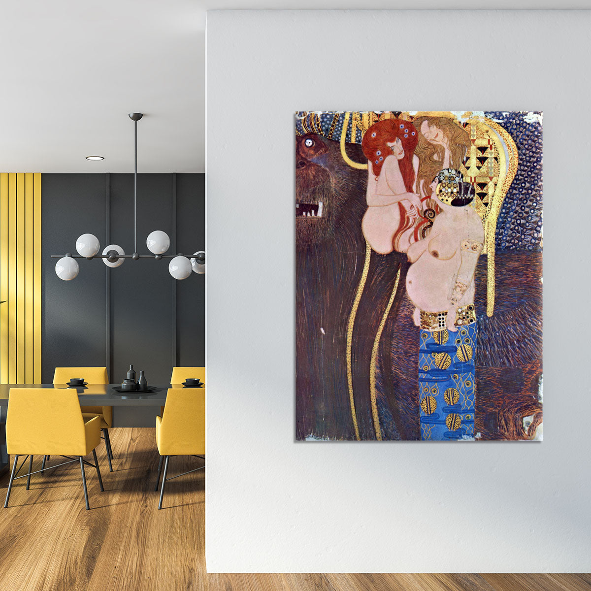 The Beethoven Freize 2 by Klimt Canvas Print or Poster - Canvas Art Rocks - 4