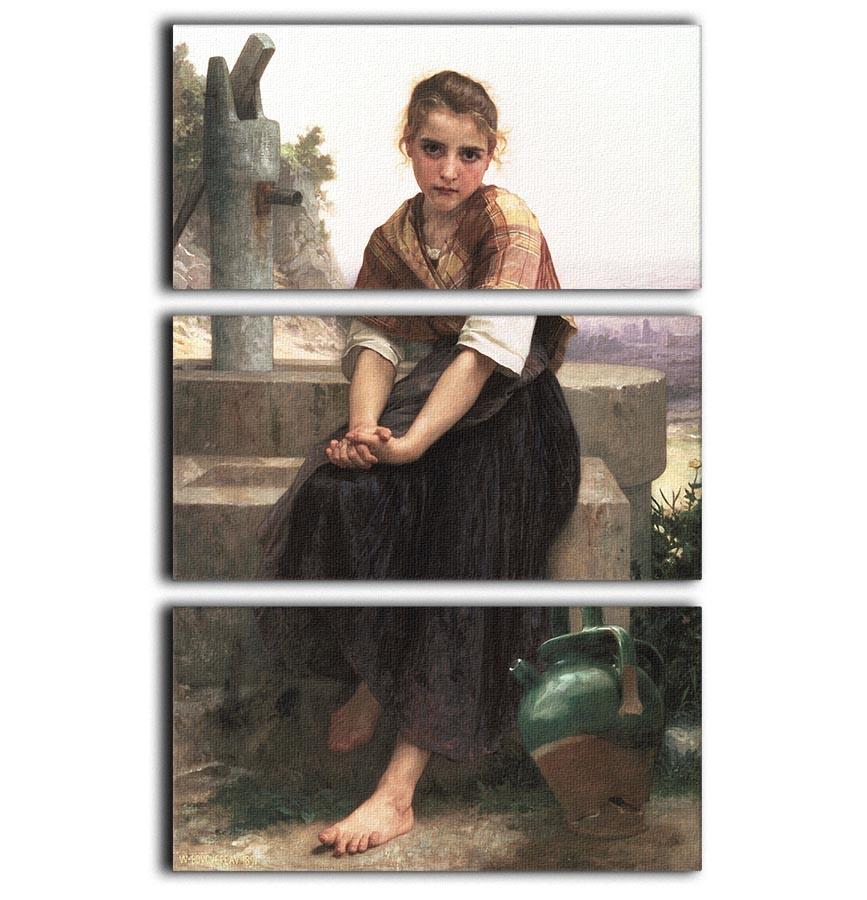The Broken Pitcher By Bouguereau 3 Split Panel Canvas Print - Canvas Art Rocks - 1