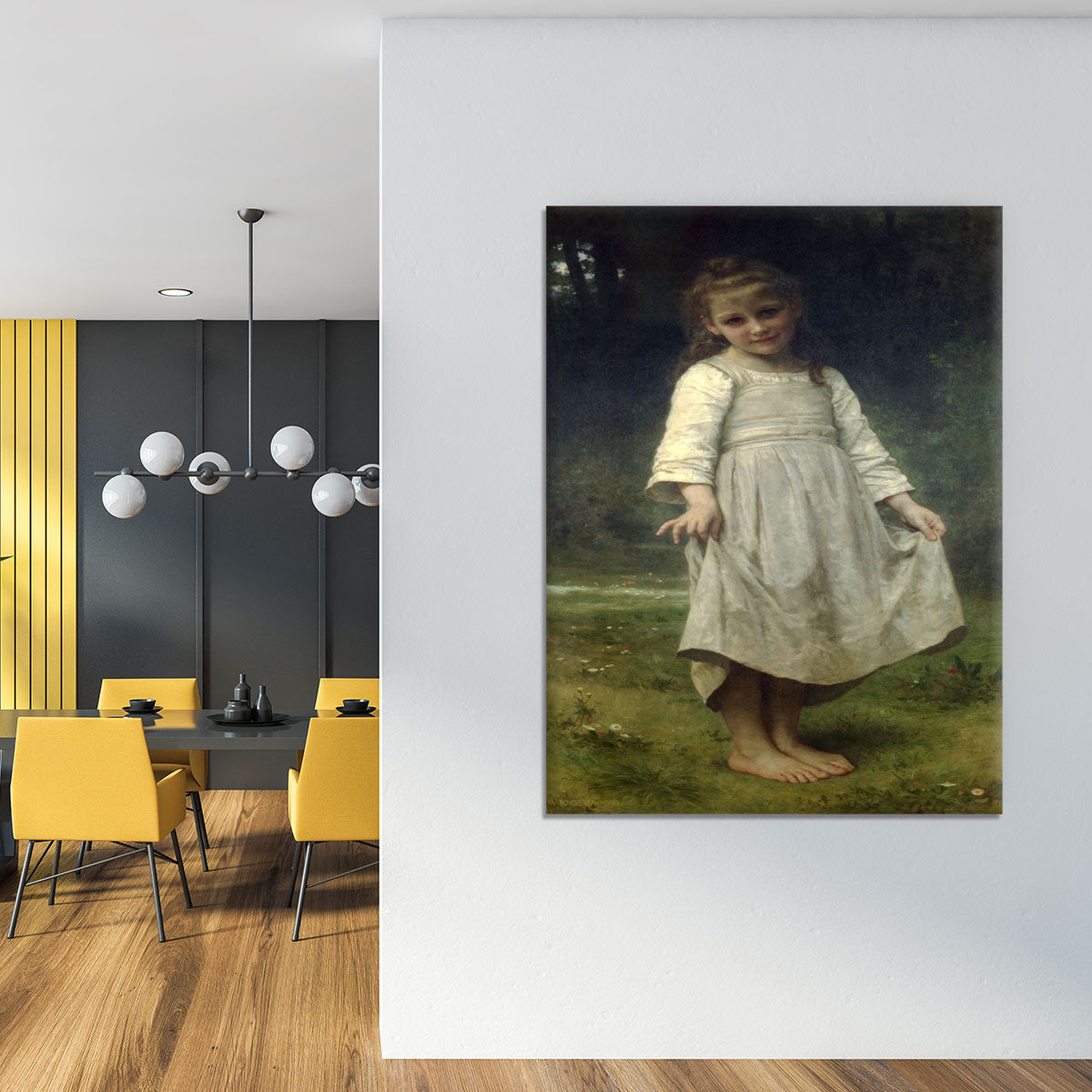 The Curtsey By Bouguereau Canvas Print or Poster - Canvas Art Rocks - 4