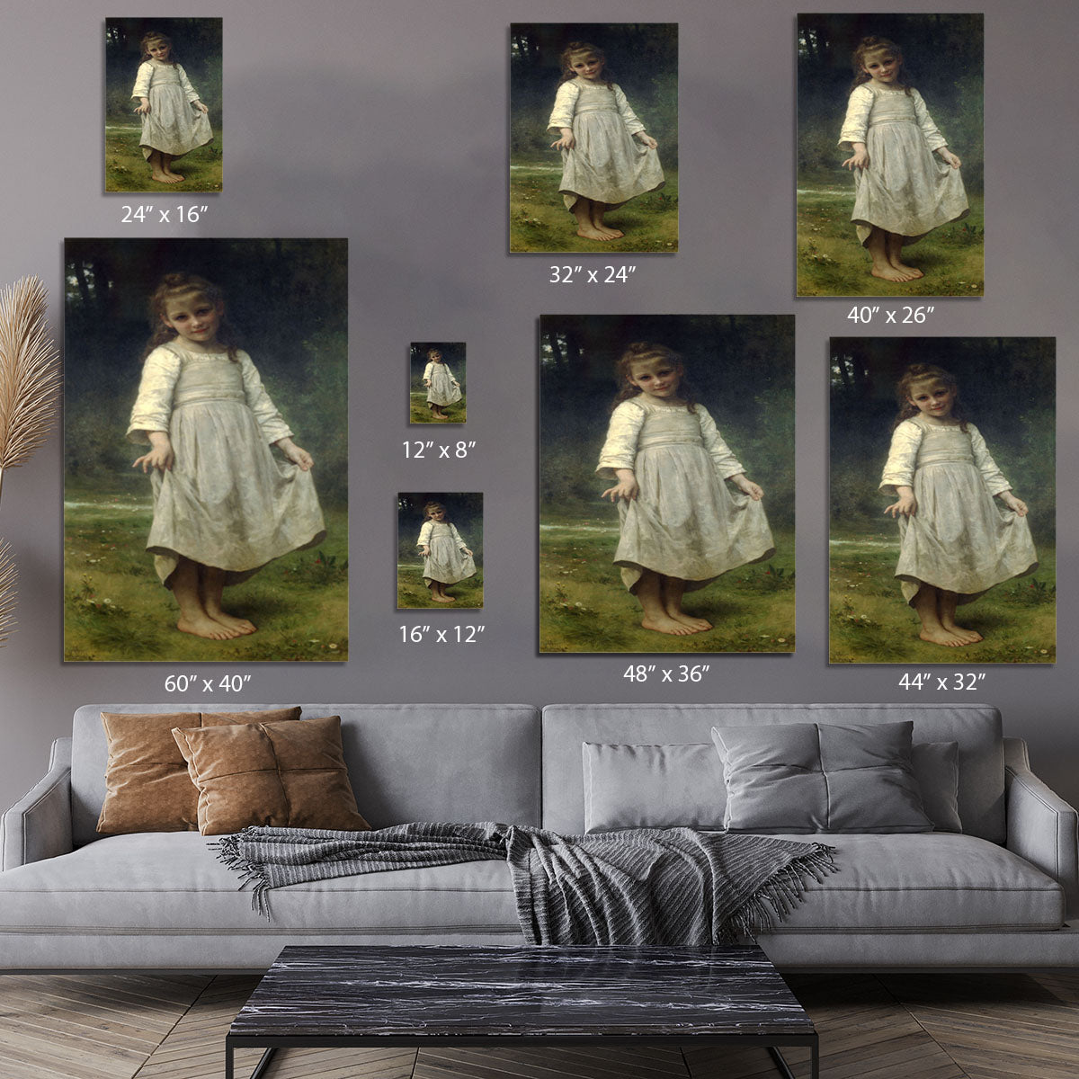 The Curtsey By Bouguereau Canvas Print or Poster - Canvas Art Rocks - 7