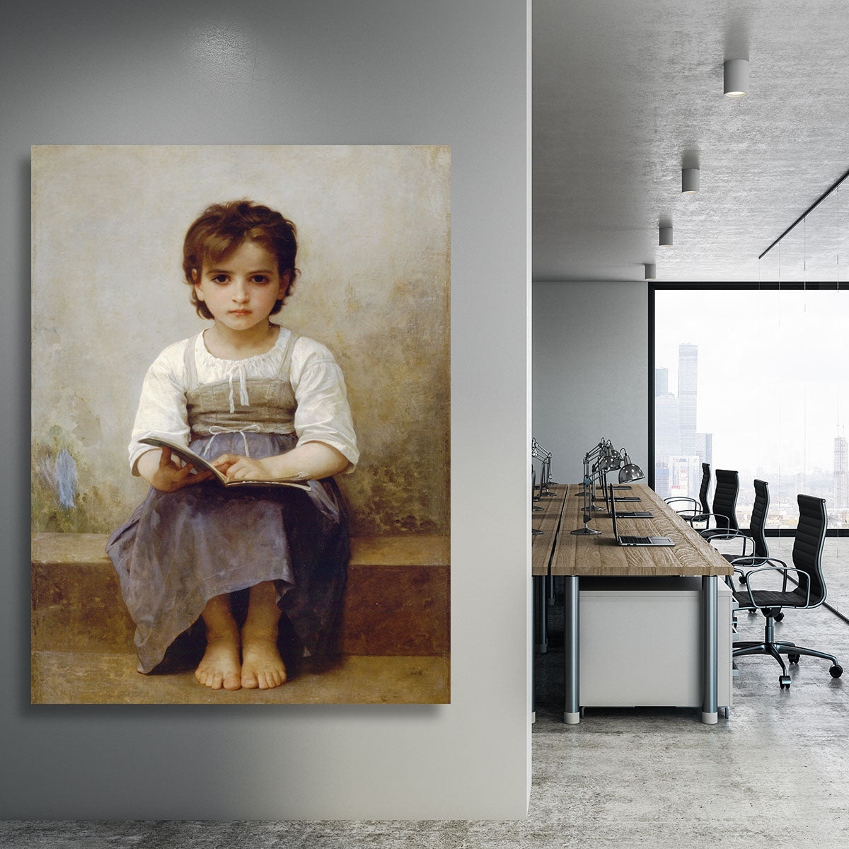 The Difficult Lesson By Bouguereau Canvas Print or Poster - Canvas Art Rocks - 3