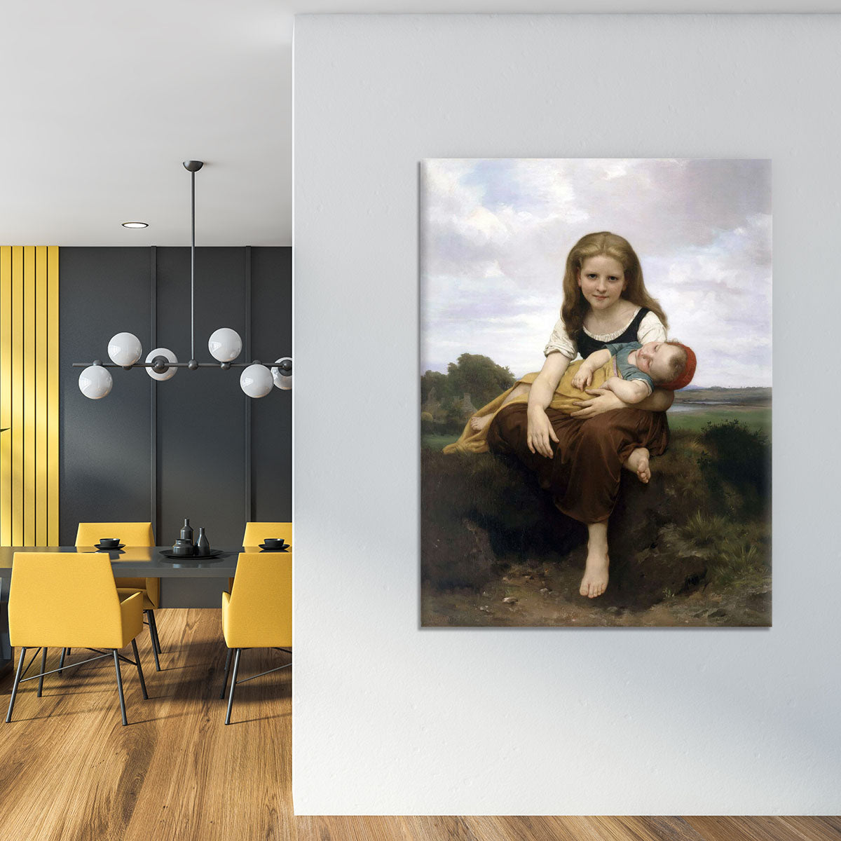 The Elder Sister By Bouguereau Canvas Print or Poster - Canvas Art Rocks - 4