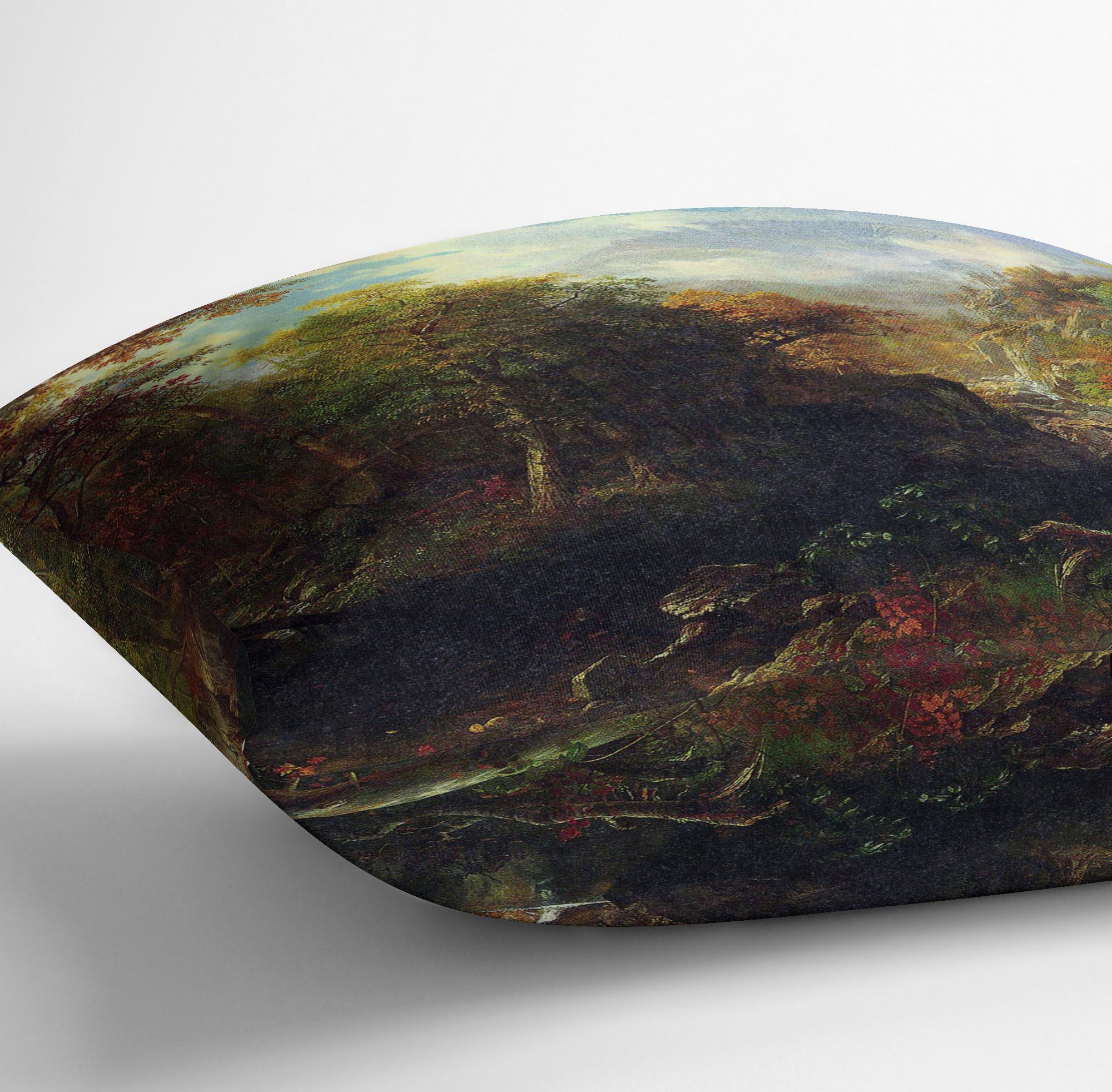 The Emerald pond by Bierstadt Cushion - Canvas Art Rocks - 3