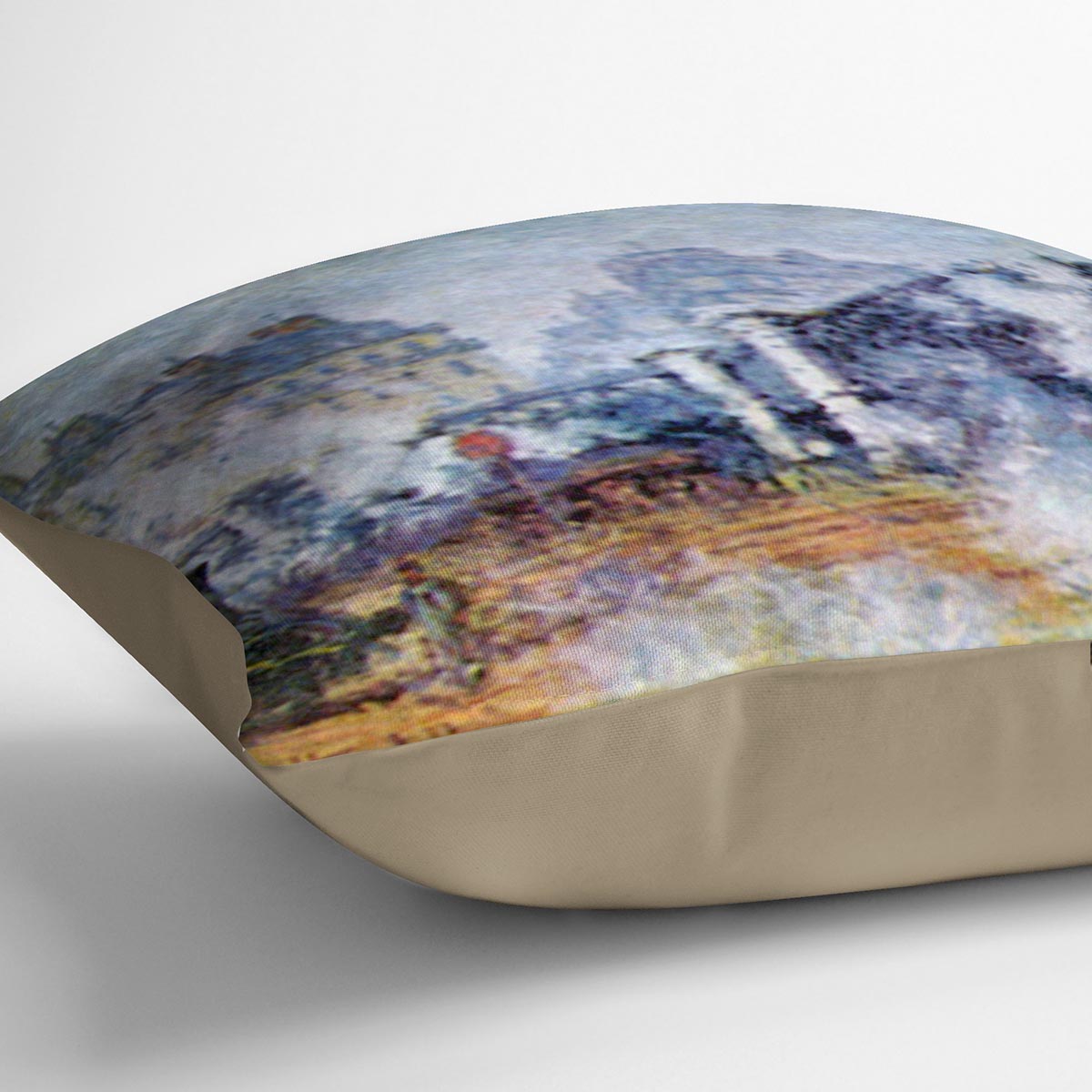 The Europe Bridge Saint Lazare station in Paris by Monet Cushion