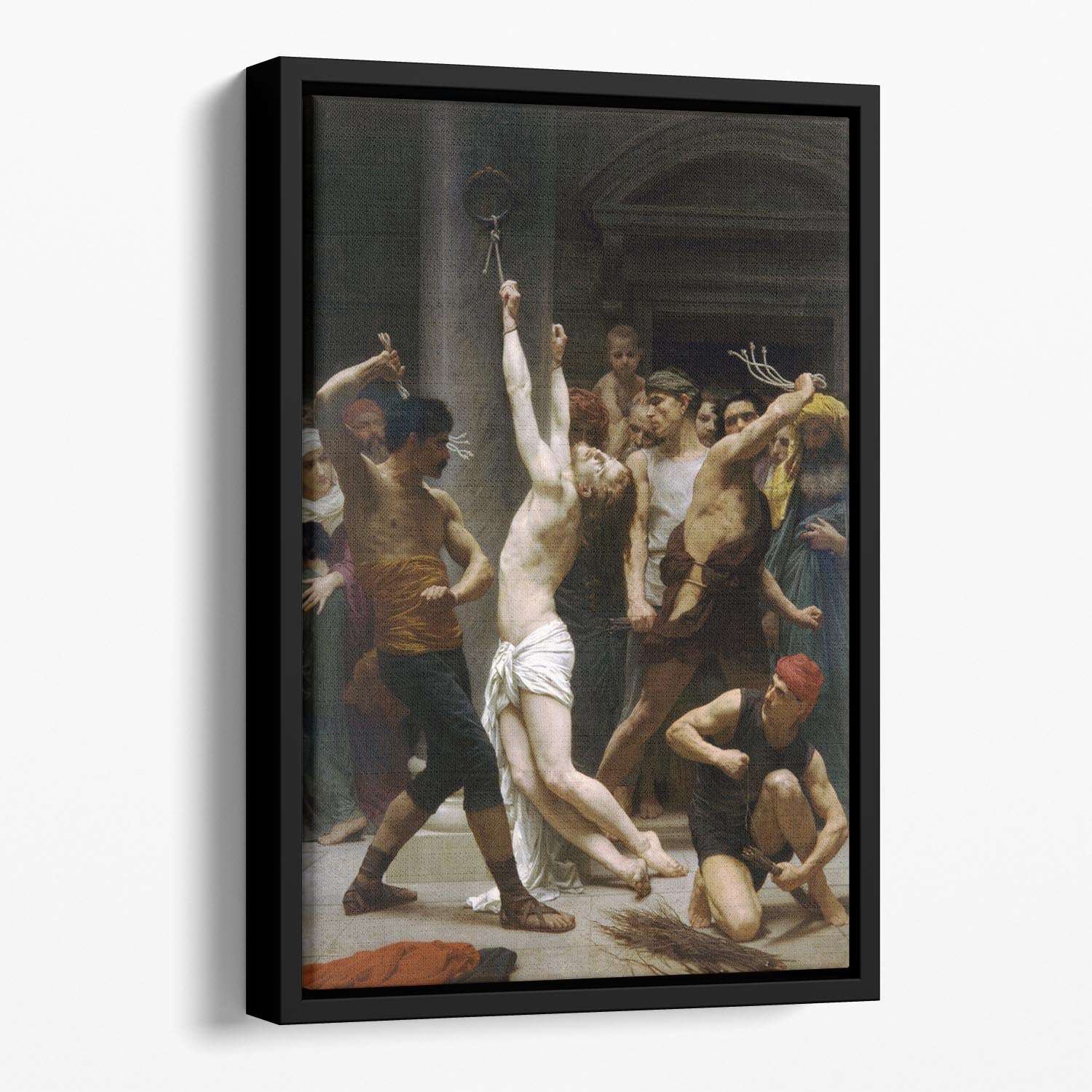 The Flagellation of Our Lord Jesus Christ By Bouguereau Floating Framed Canvas