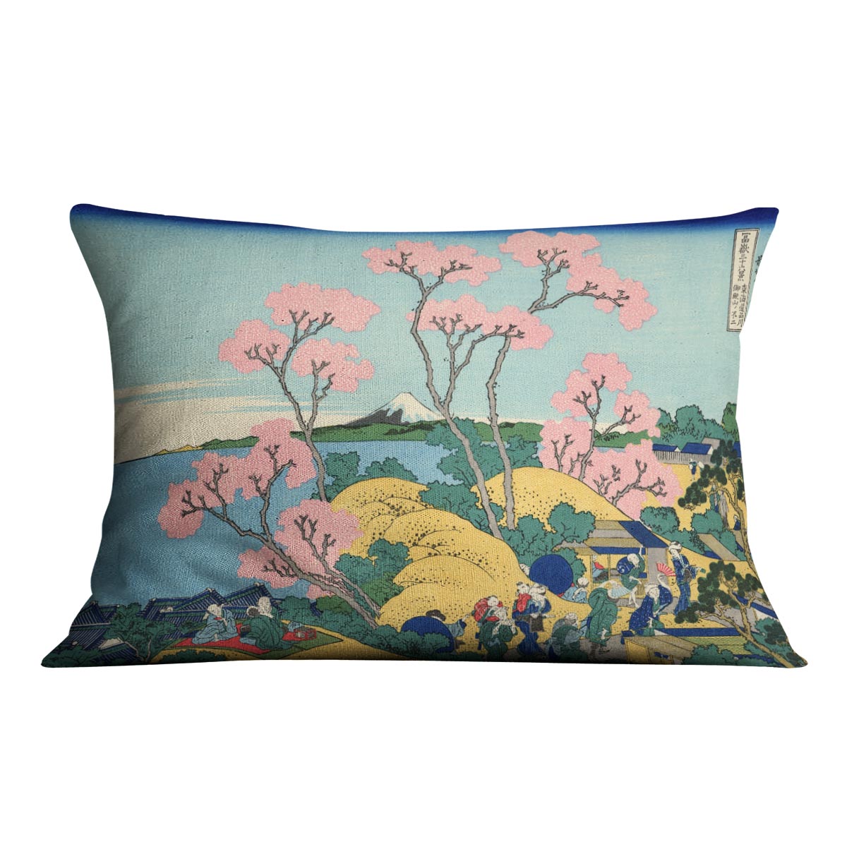 The Fuji from Gotenyama by Hokusai Cushion