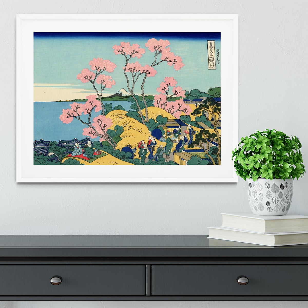 The Fuji from Gotenyama by Hokusai Framed Print - Canvas Art Rocks - 5