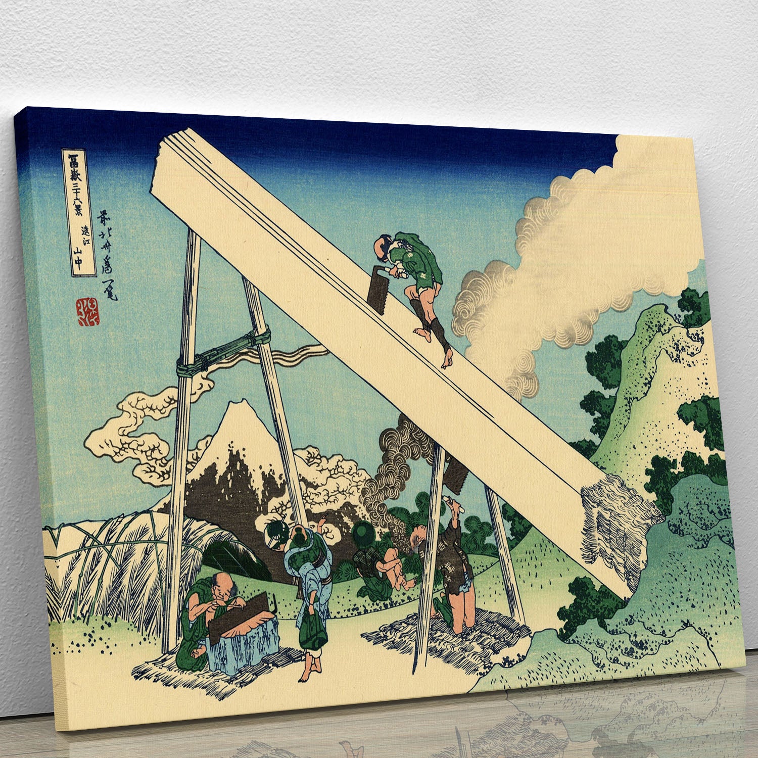 The Fuji from the mountains of Totomi by Hokusai Canvas Print or Poster - Canvas Art Rocks - 1