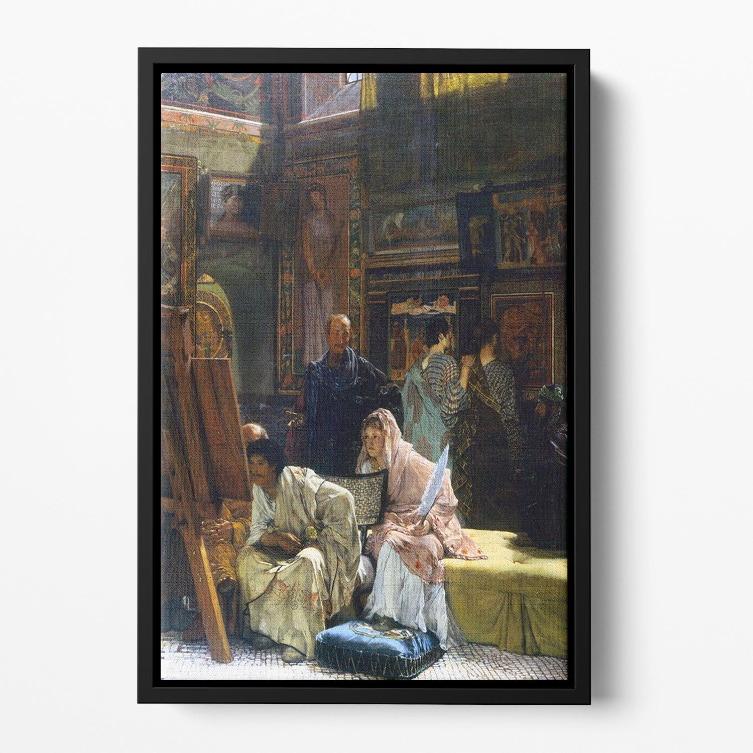 The Gallery by Alma Tadema Floating Framed Canvas - Canvas Art Rocks - 2