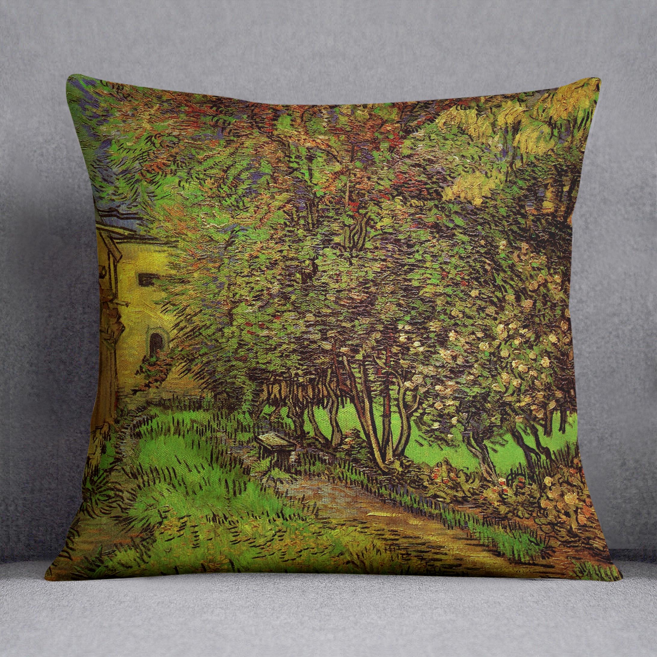 The Garden of Saint-Paul Hospital by Van Gogh Cushion