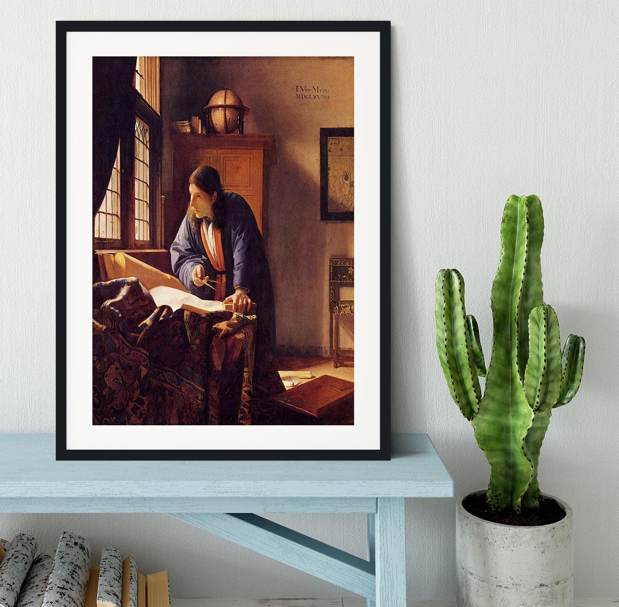 The Geographer by Vermeer Framed Print - Canvas Art Rocks - 1