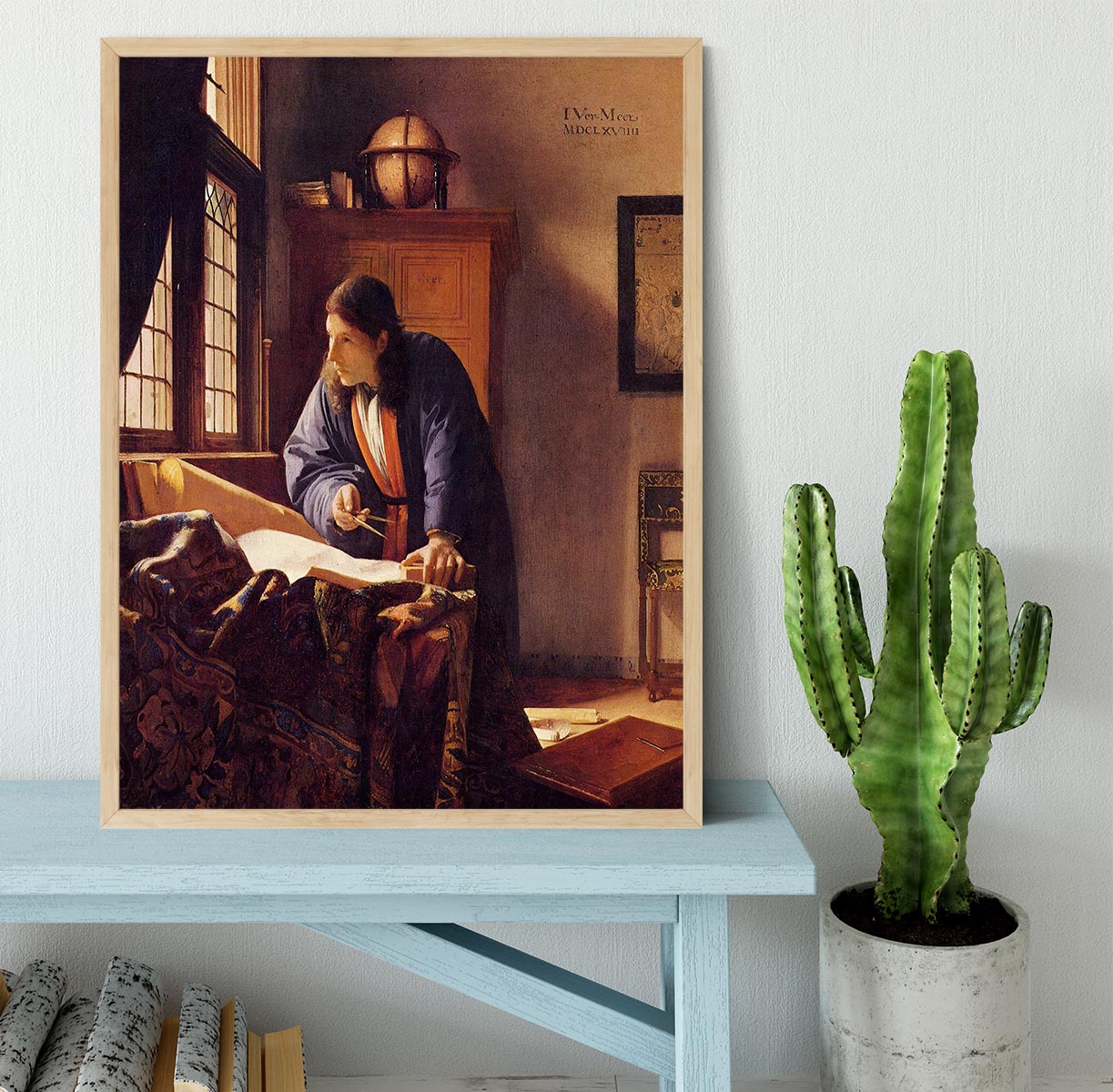 The Geographer by Vermeer Framed Print - Canvas Art Rocks - 4