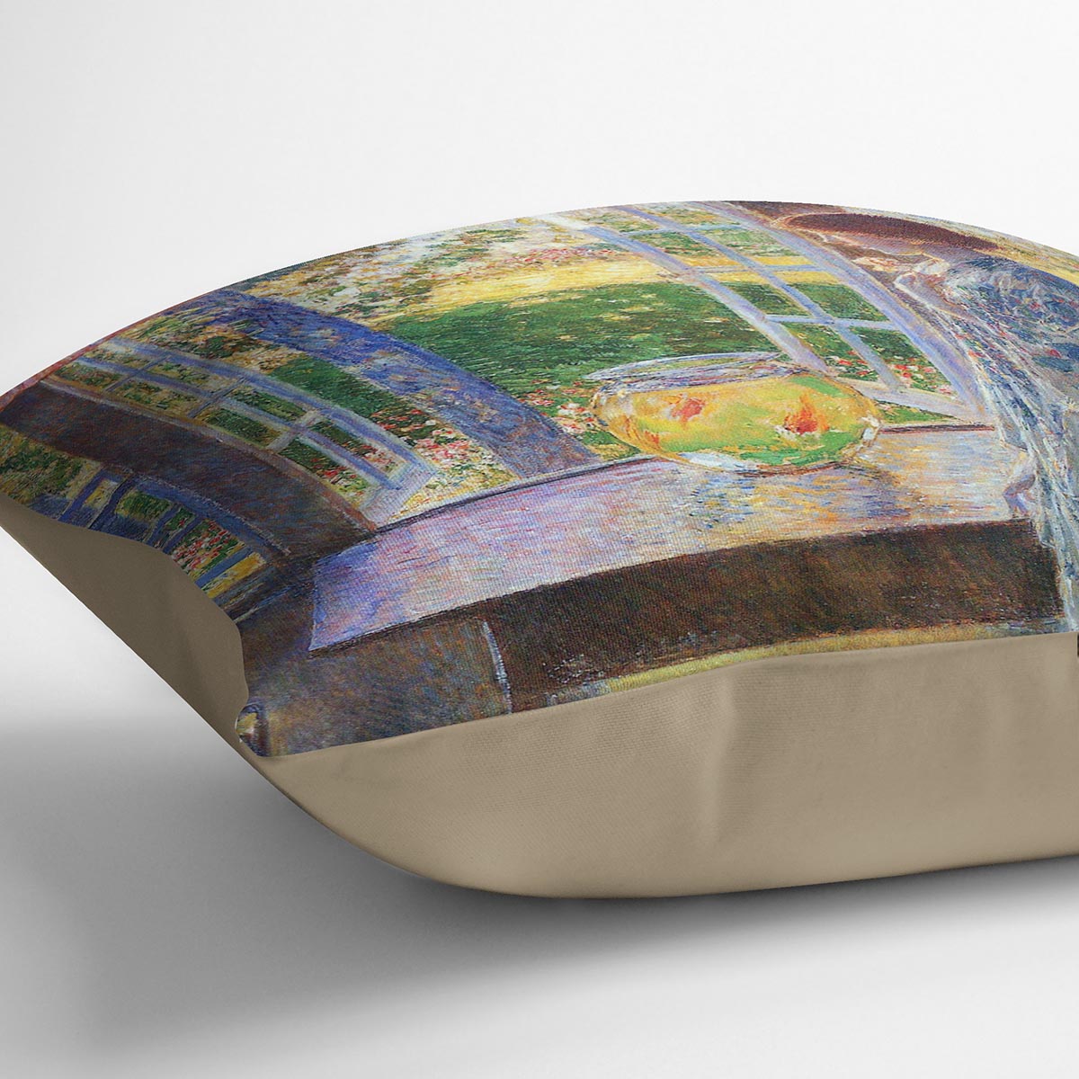 The Goldfish Window by Hassam Cushion - Canvas Art Rocks - 2