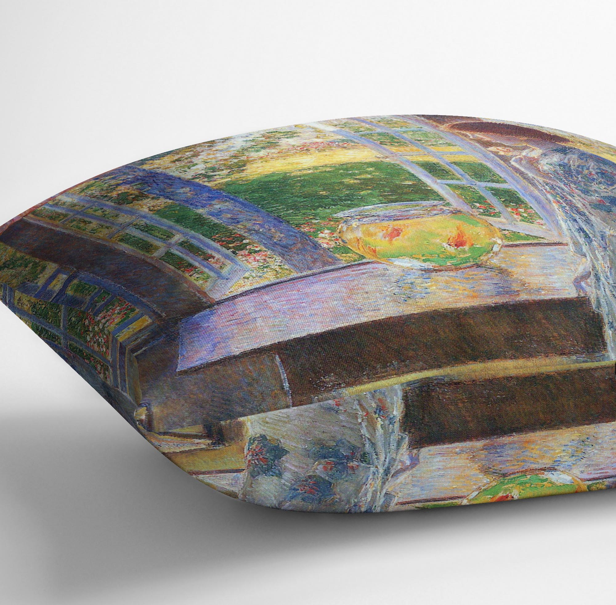 The Goldfish Window by Hassam Cushion - Canvas Art Rocks - 3