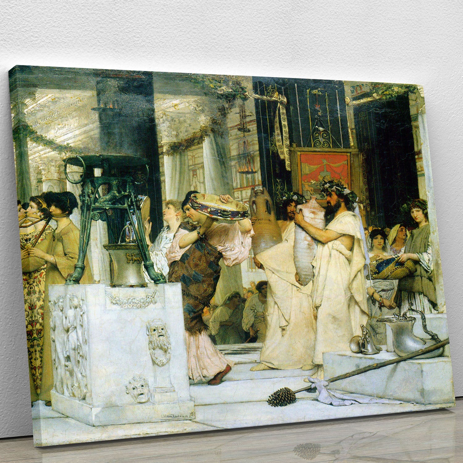 The Grape Harvest Festival detail 1 by Alma Tadema Canvas Print or Poster - Canvas Art Rocks - 1