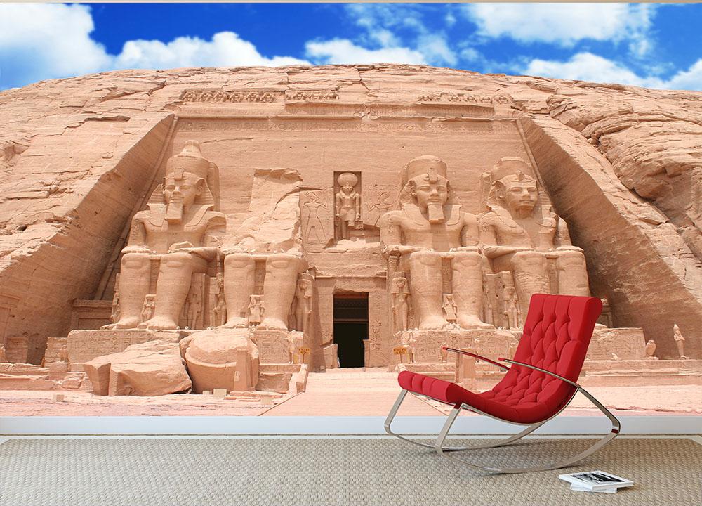 The Great Temple at Abu Simbel Wall Mural Wallpaper - Canvas Art Rocks - 2