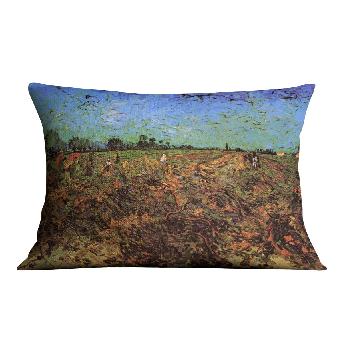 The Green Vineyard by Van Gogh Cushion