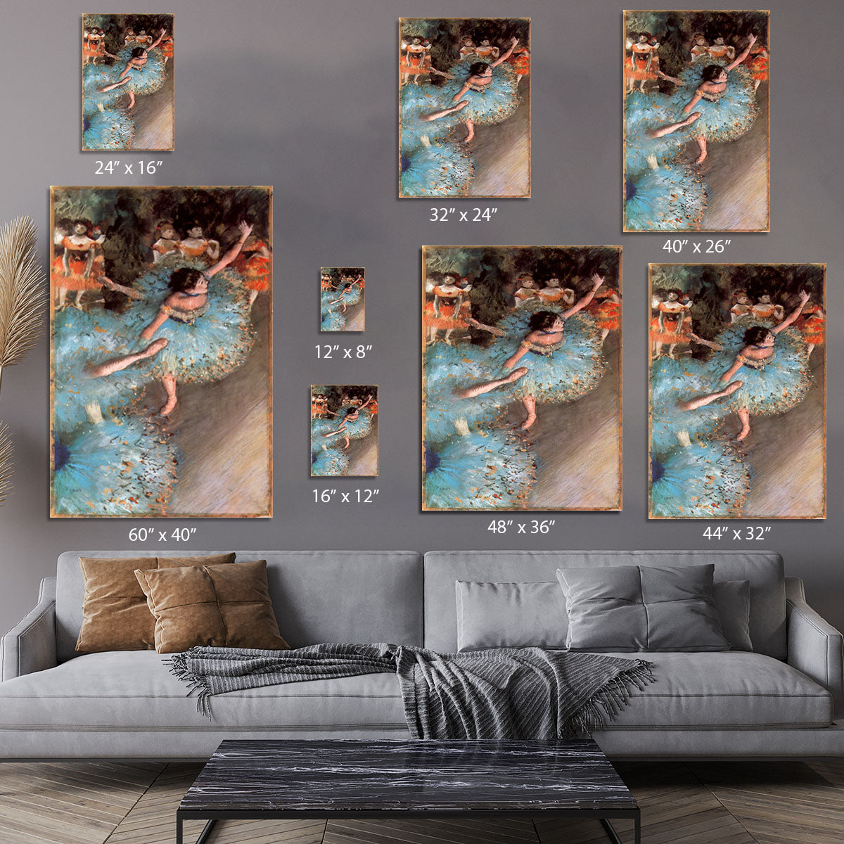 The Greens dancers by Degas Canvas Print or Poster - Canvas Art Rocks - 7