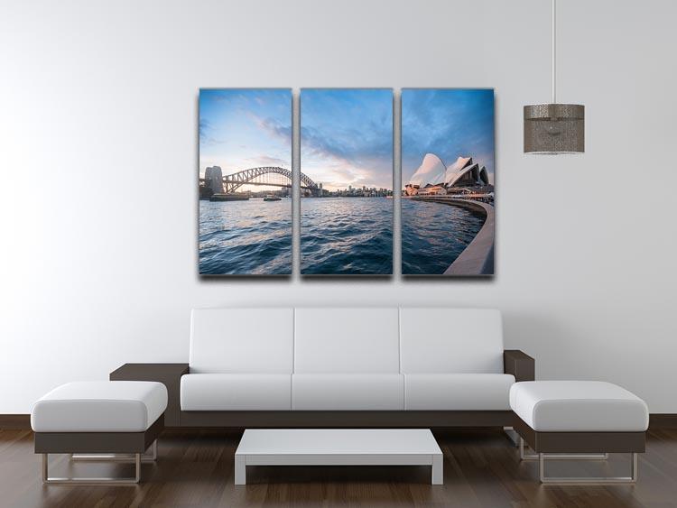 The Harbour Bridge 3 Split Panel Canvas Print - Canvas Art Rocks - 3