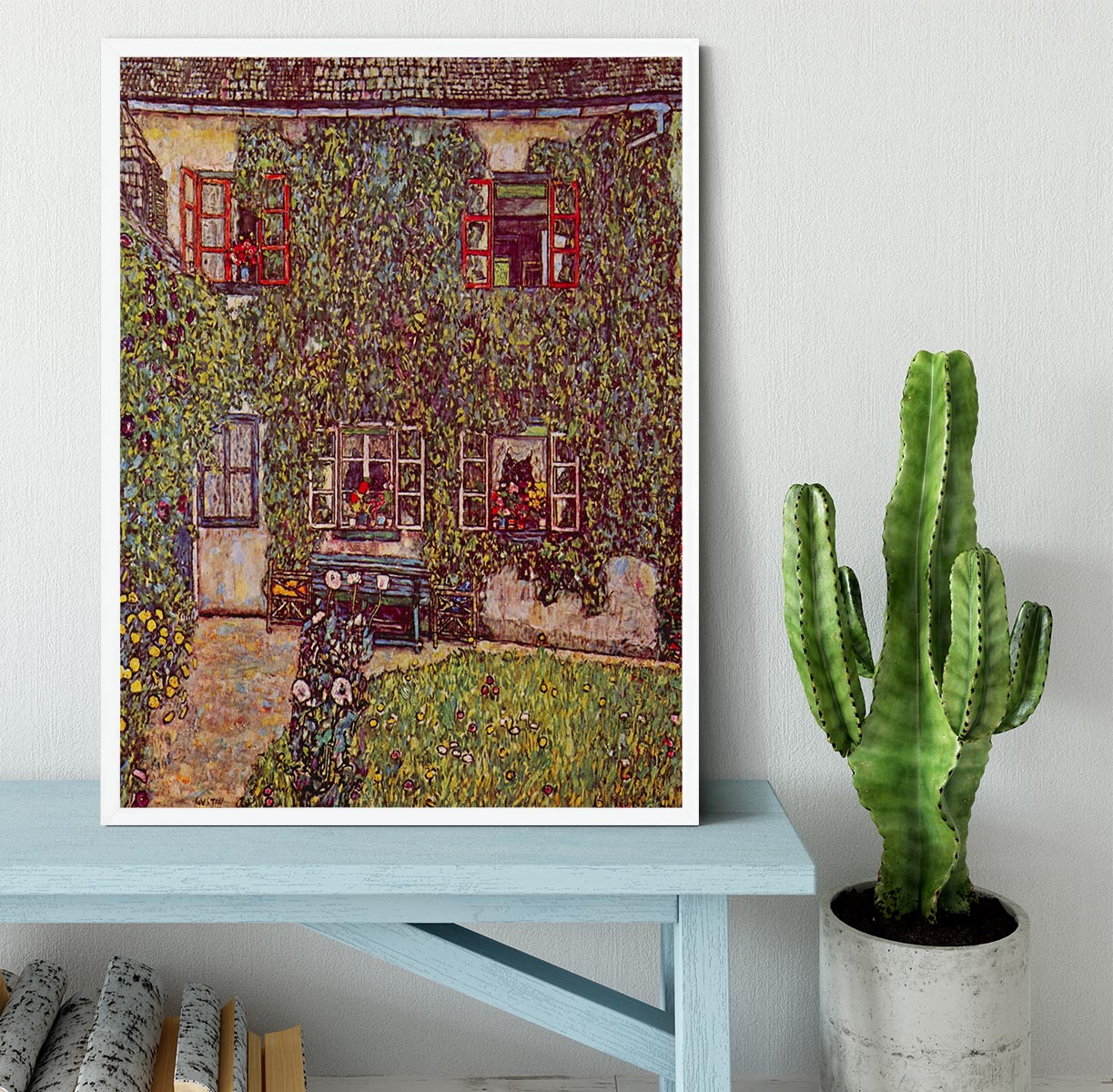 The House of Guard by Klimt Framed Print - Canvas Art Rocks -6