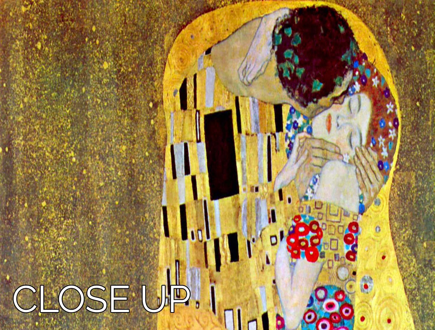 The Kiss 2 by Klimt 3 Split Panel Canvas Print - Canvas Art Rocks - 3