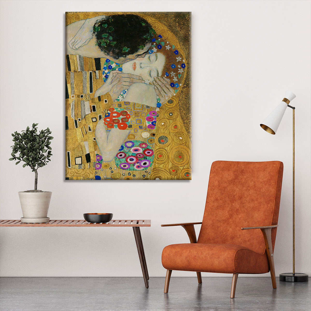 The Kiss detail by Klimt Canvas Print or Poster - Canvas Art Rocks - 6