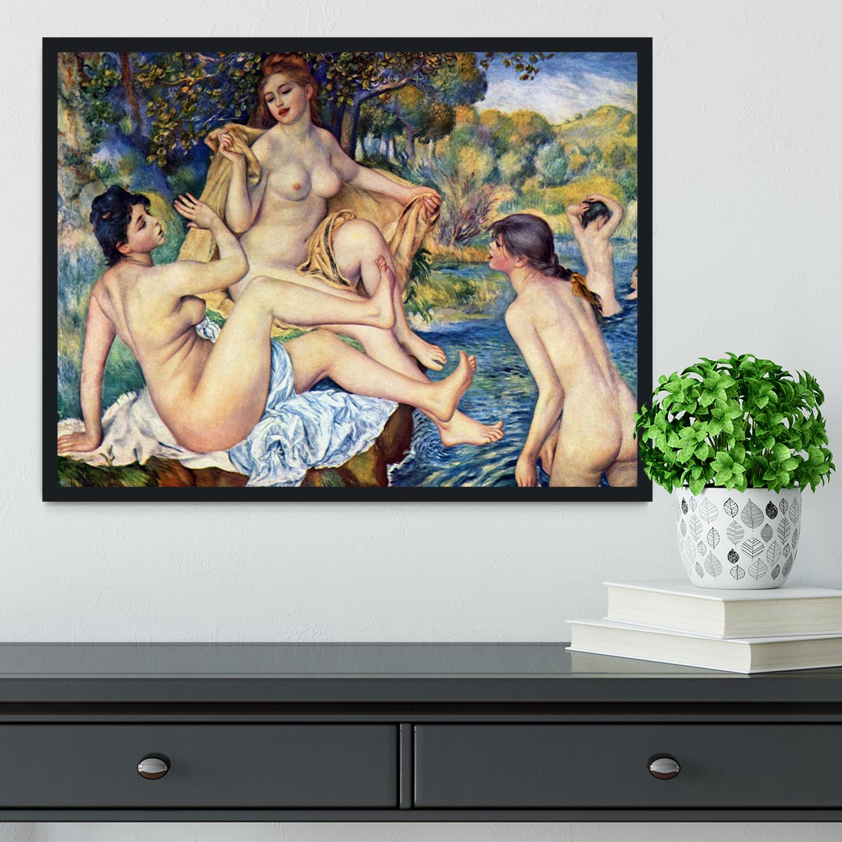The Large Bathers by Renoir Framed Print - Canvas Art Rocks - 2