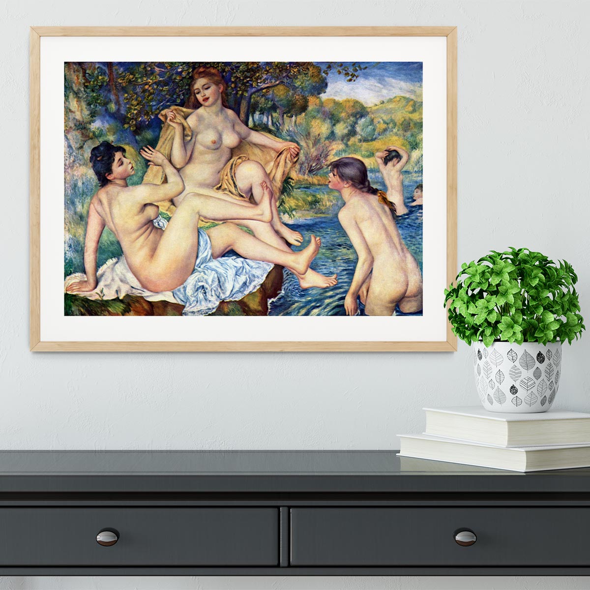 The Large Bathers by Renoir Framed Print - Canvas Art Rocks - 3