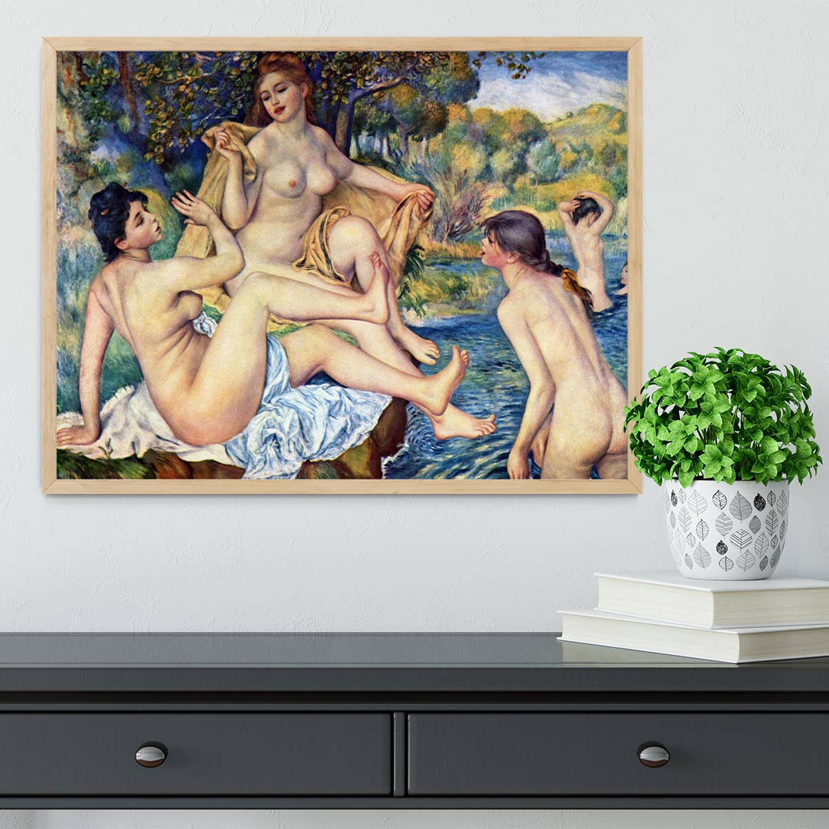 The Large Bathers by Renoir Framed Print - Canvas Art Rocks - 4