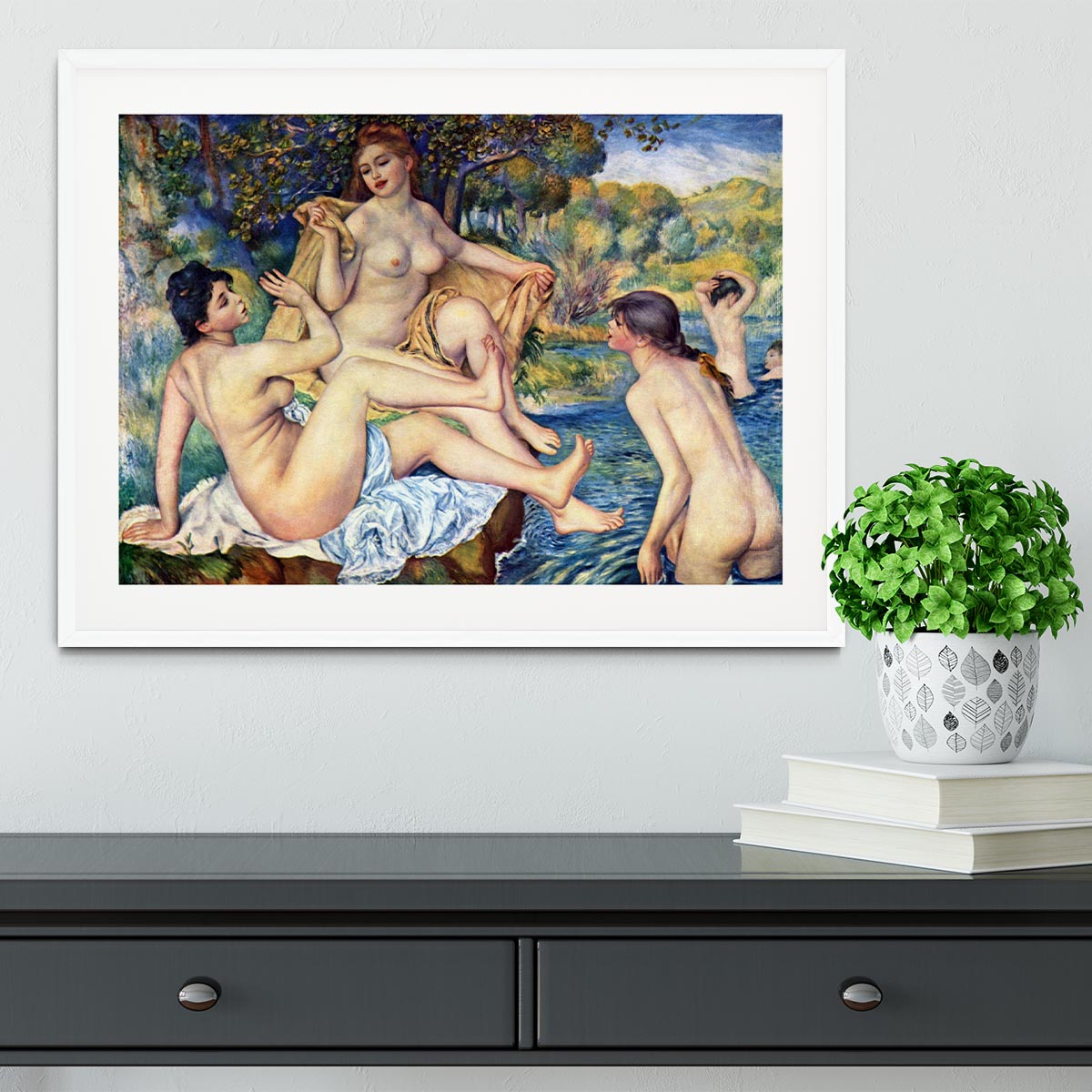 The Large Bathers by Renoir Framed Print - Canvas Art Rocks - 5