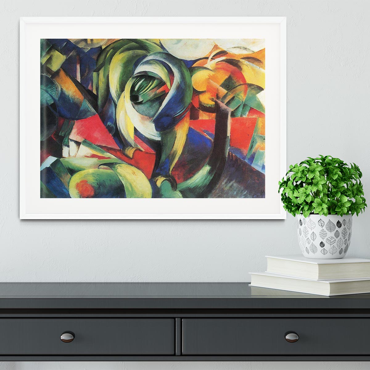 The Mandrill by Franz Marc Framed Print - Canvas Art Rocks - 5