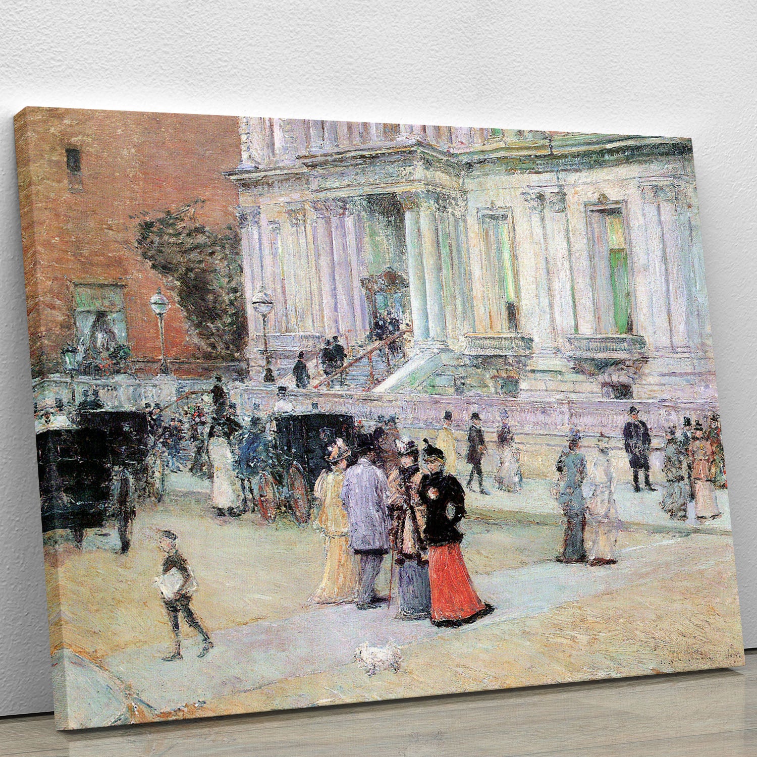 The Manhattan Club The Villa of the Stewarts by Hassam Canvas Print or Poster - Canvas Art Rocks - 1